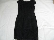 S.OLIVER belle robe étoilée en dentelle noire taille 38 top lis320