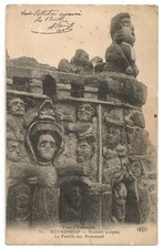 Carte postale ancienne ROTHENEUF Rochers sculptés ELD Ile et Vilaine Bretagne 35