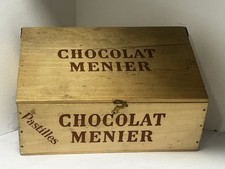ANCIENNE BOITE EN BOIS CHOCOLAT MENIER  PASTILLES Collection