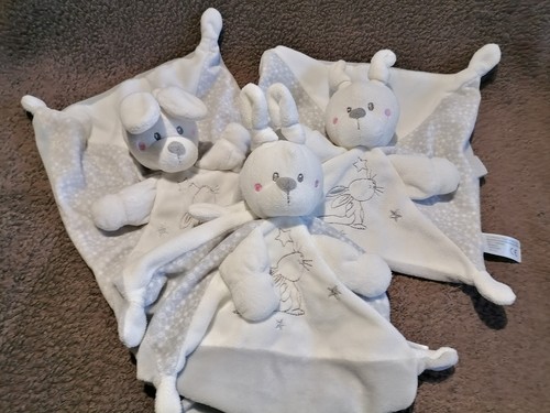 Doudou plat lapin - , gris