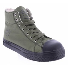 Chaussures de Sécurité Hautes - Kaki, Semelles Antidérapantes Noires - Fashion S