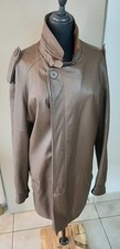 MANTEAU VESTE 3/4 EN CUIR MARRON