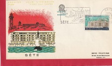 ENVELOPPE  1er JOUR FDC 1958 SETE  FLAMME