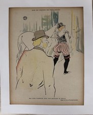 HENRI DE TOULOUSE LAUTREC "LE RIRE" DANS LES COULISSES DES FOLIES BERGERES