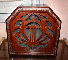 Haut-parleur bois C.1930  diffuseur tsf radio art déco Celestion *