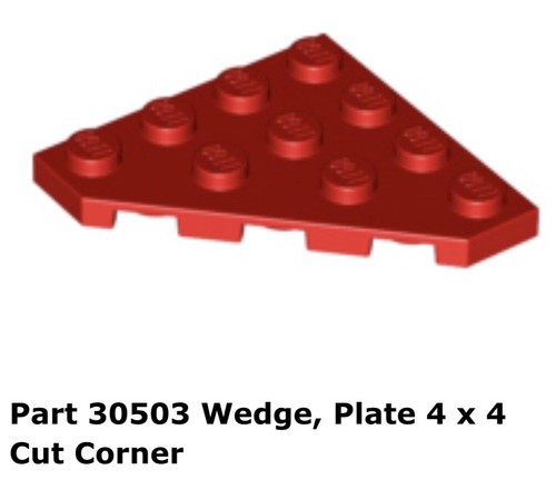 Lego 30503 red wedge plate - red,