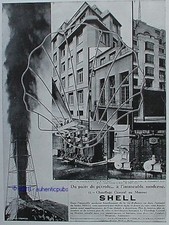PUBLICITE SHELL CHAUFFAGE CENTRAL AU MAZOUT PUITS DE PETROLE DE 1930 FRENCH AD