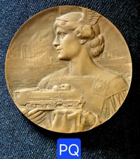 SNCF Sécurité du Personnel - Art Déco Superbe Méd. 59 mm 88 g par Morlon 1964