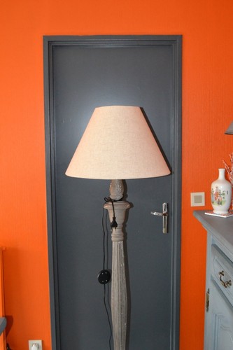 Lampadaire bois maison - lampadaire,