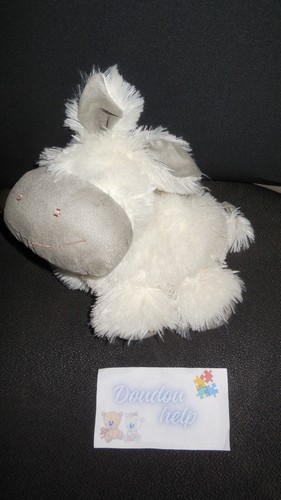 Doudou peluche mouton blanc - mouton,