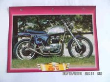 CARTE FICHE MOTO RICKMAN TRIUMPH METISSE 750 1972