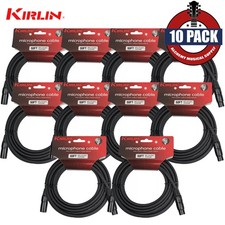 10-PACK Kirlin 50FT XLR Male