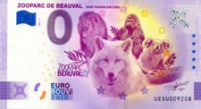 41 BEAUVAL Zooparc 3, 2021, Anniversaire, Billet Euro Souvenir