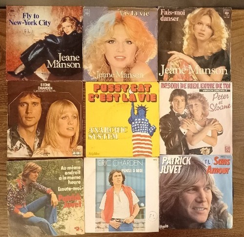 Lot disques vinyles 45 - 17,