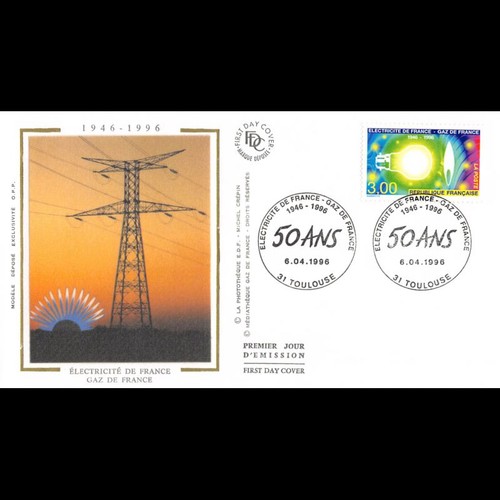 Fdc soie 50e anniversaire - -,