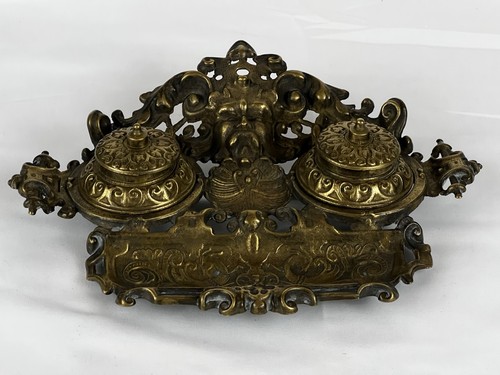 Ancien double encrier antique - ancien,
