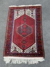 Tapis  Oriental En Laine Rouge Fait Main Traditionnel 165x107