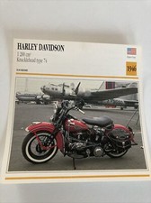 Harley Davidson 1200 Knucklehead type 74 1946 carte moto de collection Atlas