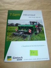 4 pages Brochure Prospectus SIMTECH T-SEM Semoir no Tracteur SFV Fiat IH