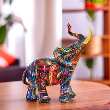 Mignon Éléphant Spectacle Pièce pour Décor Maison Vivant Pièce Figurine Moderne