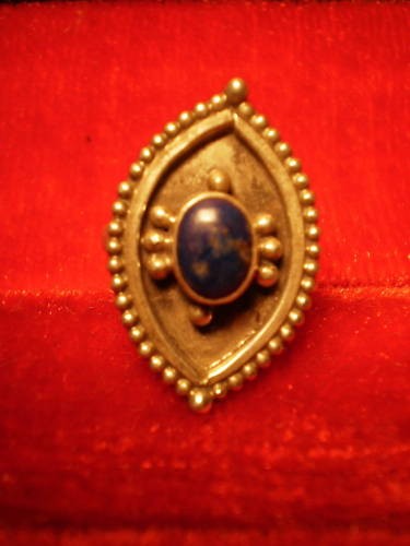 Bague argent lapis - argent,