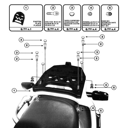 Givi e212 support arrière - givi,