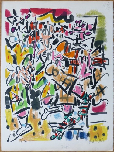 Guitariste grande lithographie
