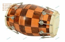 Musical Handmade Dholak / Dholki Traditionnel Musical Instrument Avec Housse