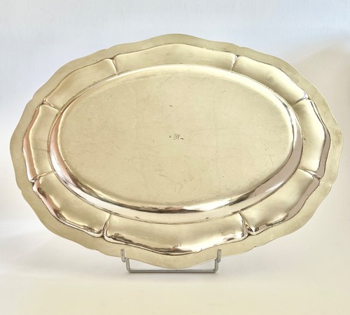 Plat ovale argent massif - en,