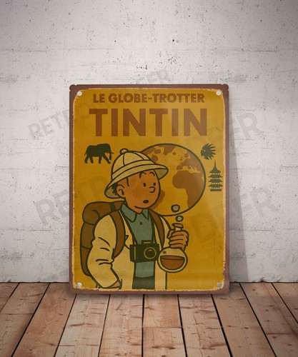 Plaque métal vintage - , tintin