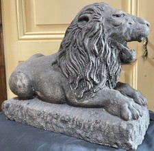 Statue lion xixème pierre - lion,