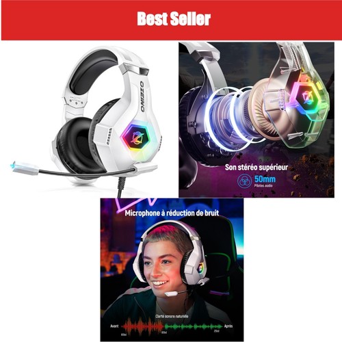 Casque gaming ozeino zw1w ps5 - zw1w,