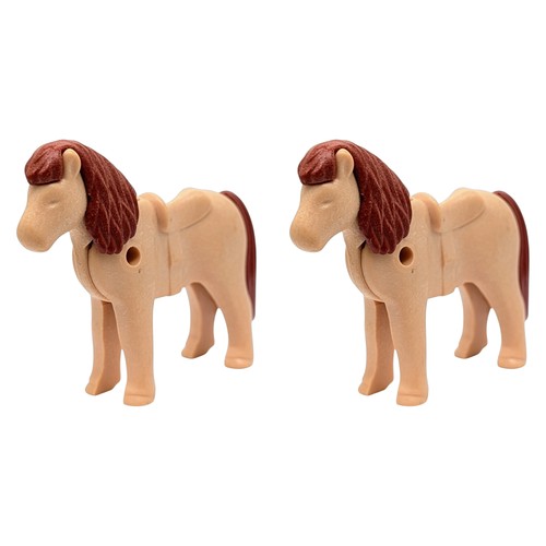 Playmobil poneys bruns avec - bruns,