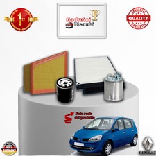 Set Entretien 4 Filtres pour Renault Scenic II 1.5 DCI 78KW 106CV Partir 2005->