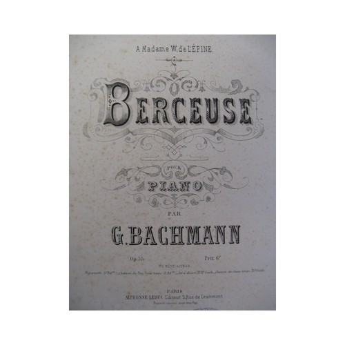 Bachmann georges berceuse - bachmann,