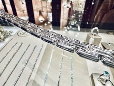 Bracelet Chimento En Or Blanc 18Kt (750) – Poids 34,10 G – Longueur 19 Cm