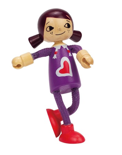Jouet figurine fille - en, bois