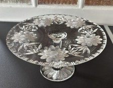 Compotier en cristal, Assiette sur Pied en cristal