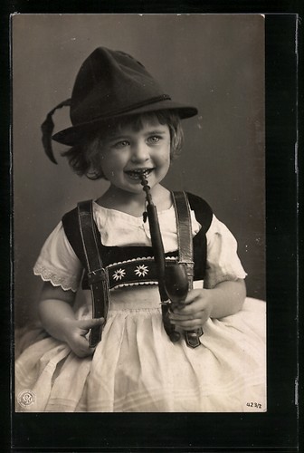 Carte postale petite fille - carte,