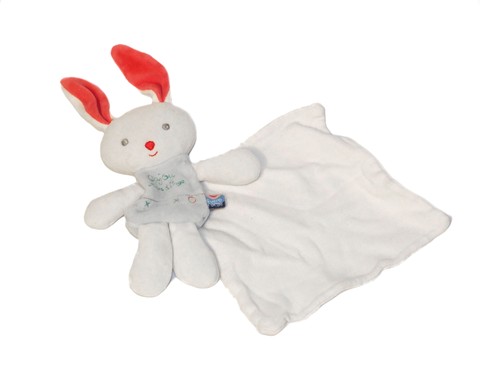 Doudou lapin cajou mouchoir - cajou,