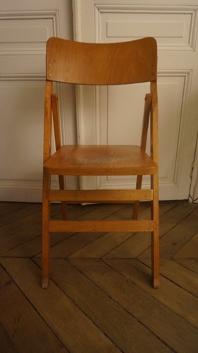 Chaise bois pliante - bois, vintage