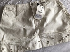 Jupe en jean blanche Zara L