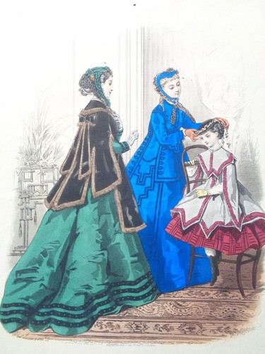 Gravure mode ancienne 1867 - de,