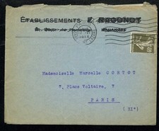 Marcophilie -  Publicité  établissements E.RAGONOT malakoff 12-06-1926 gare sa