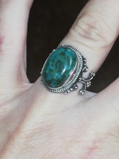 Bague ancienne argent - en,