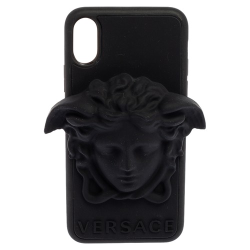 Versace black silicone medusa - black,