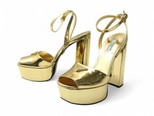 CHAUSSURES PRADA PLATEFORMES ESCARPINS TRIANGLE LOGO 39 IT 40 FR SHOES 1200€