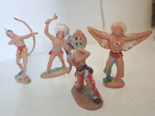  COWBOY, LOT DE 4 INDIENS  DE LA MARQUE REAMSA