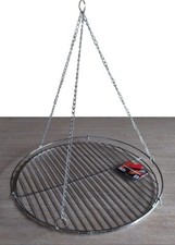 Grille ronde Ø 47cm a poser ou suspendre brasero barbecue avec chaine
