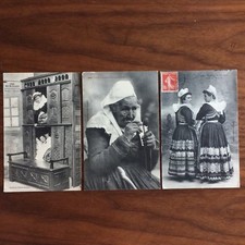 3 CPA BRETONNES 1900 'AUTOUR